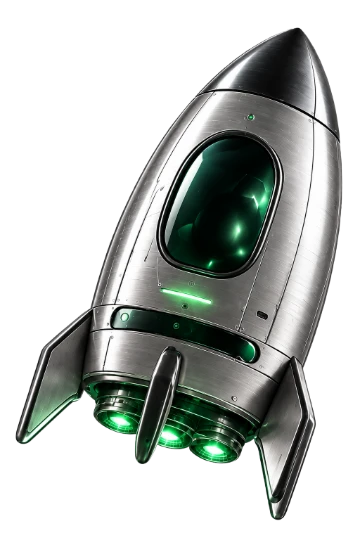 A rocket taking off