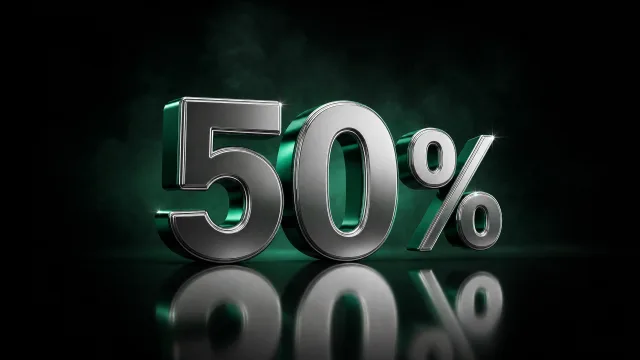 50% off, limited